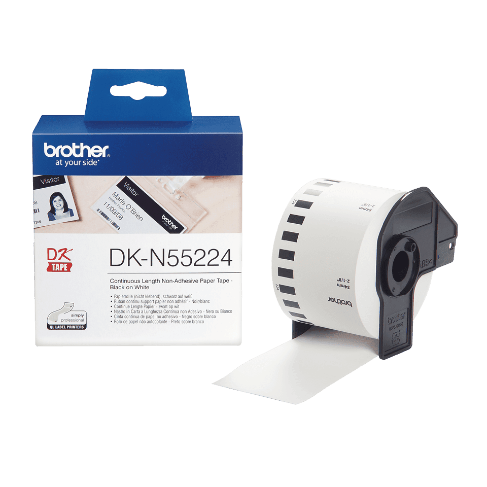 Brother Brother DKN55224 Non-Adhesive Continuous Paper Roll 54mm x 30.48m DKN55224