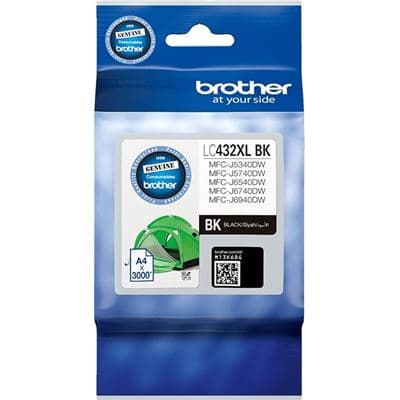 Brother Brother LC432XLBK Black High Yield Ink Cartridge LC432XLBK
