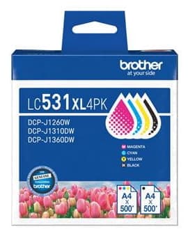Brother Brother LC531XL4PK 4-Pack Ink Cartrige LC531XL4PK