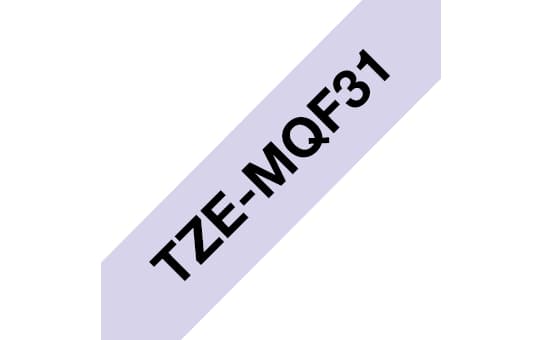 Brother Brother TZe-MQF31 12mm x 4m Black on Pastel Purple Tape TZEMQF31