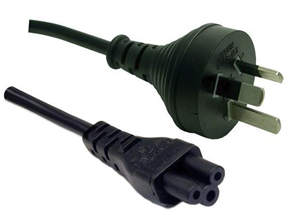 Unspecified 3 Pin Power Lead (M) to C5 Clover (M) 1m Power Cable - Bulk CA5353