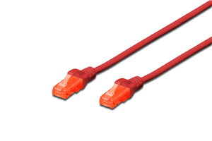 Digitus Digitus UTP CAT6 Patch Lead -  0.5M Red CA9608R