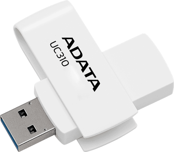 Adata ADATA UC310 Swivel USB3.2 128GB White Flash Drive FP376-WY28