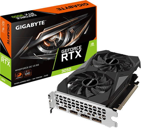 Gigabyte Gigabyte GV-N3050 Windforce OCV2-6GD RTX3050 6GB PCIE Graphics Card GVN3098