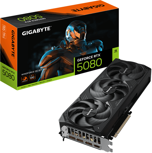 Gigabyte Gigabyte GV-N5080WF3OC-16GD RTX5080 16GB GDDR6X PCIE Graphics Card GVN5081