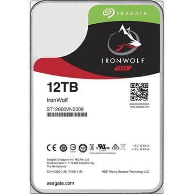 Seagate Seagate IronWolf 12TB SATA 3.5"7200RPM 256MB NAS HDD 3Yr Wty ST12000VN0008
