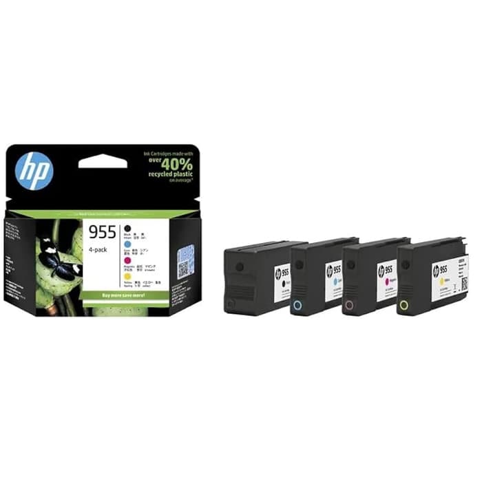 HP HP 955 CMYK Ink Cartridge Combo 4-Pack 6ZD25AA