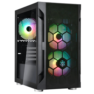 SilverStone SilverStone Fara H1M mATX Case - Glass Window + ARGB fans HT5083