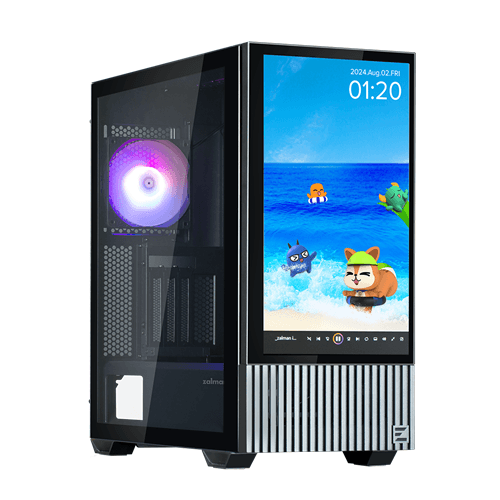 Zalman Zalman Z10 DS Black ATX Mid Tower Case 1x120mm ARGB with LCD screen HT7039