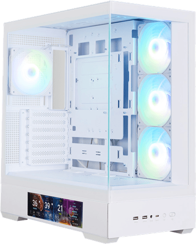 Zalman Zalman P40 PRISM DS White ATX Tower Case HT7048