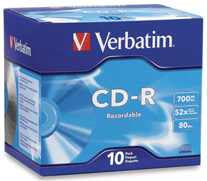 Verbatim Verbatim CD-R 700MB 52x 10 Pack with Jewel Cases MV101