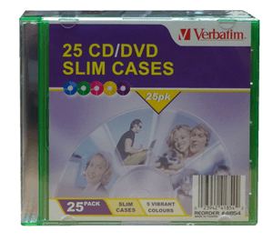 Verbatim Verbatim CD/DVD 25 Pack Coloured Slim Cases MV823