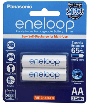 Panasonic Panasonic Eneloop AA 2000mAh Rechargeable Batteries 2 Pack PA4201