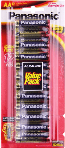 Panasonic Panasonic AA Alkaline Battery 12 Pack PA4536