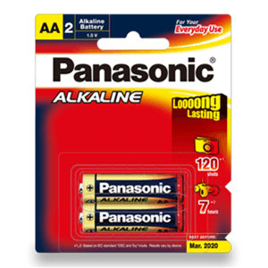 Panasonic Panasonic AA Alkaline Battery 2 Pack PA4574