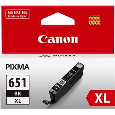 Canon Canon CLI651XLBK XL Black High Yield Ink Cartridge CLI651XLBKOCN