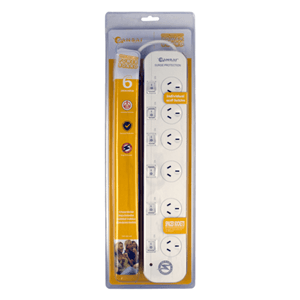 Sansai Sansai 6 Way Surge Powerboard with Individual Switches SPB0145