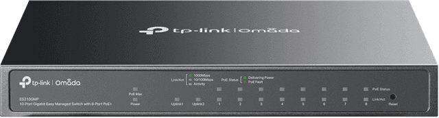 TP-Link TP-Link ES210GMP 10 Port Gigabit Omada SDN PoE Switch TP4027