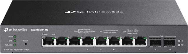 TP-Link TP-Link SG2210XMP-M2 Omada SDN 8 Port Gigabit 2.5Gb PoE+ w/10GbE TP4228