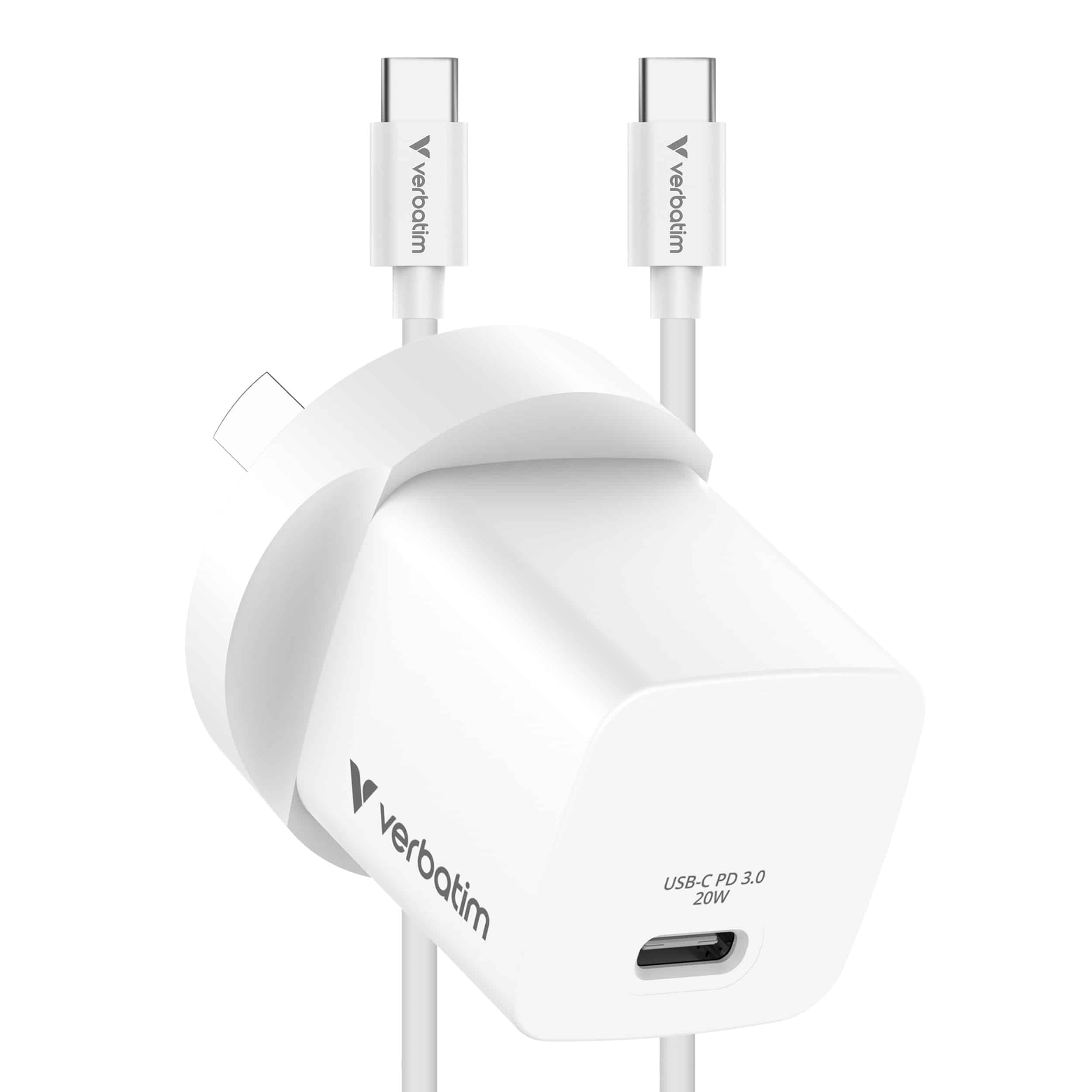 Verbatim Verbatim Bundle Mini Gan charger 20 W with C to C cable AUS 32397