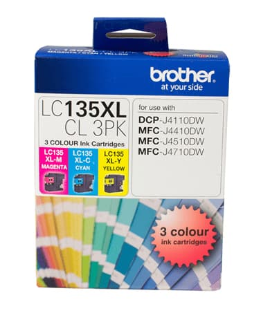 Brother Brother LC135XL CMY Colour Pk B135XLCMY