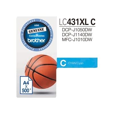 Brother Brother LC431XLC Cyan HY Ink B431XLC