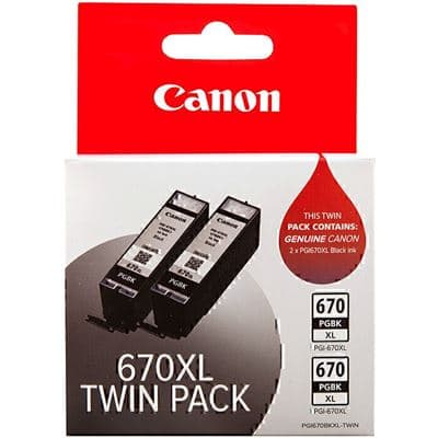 Canon Canon PGI670XL Blk Ink Twin Pk CI670XLT