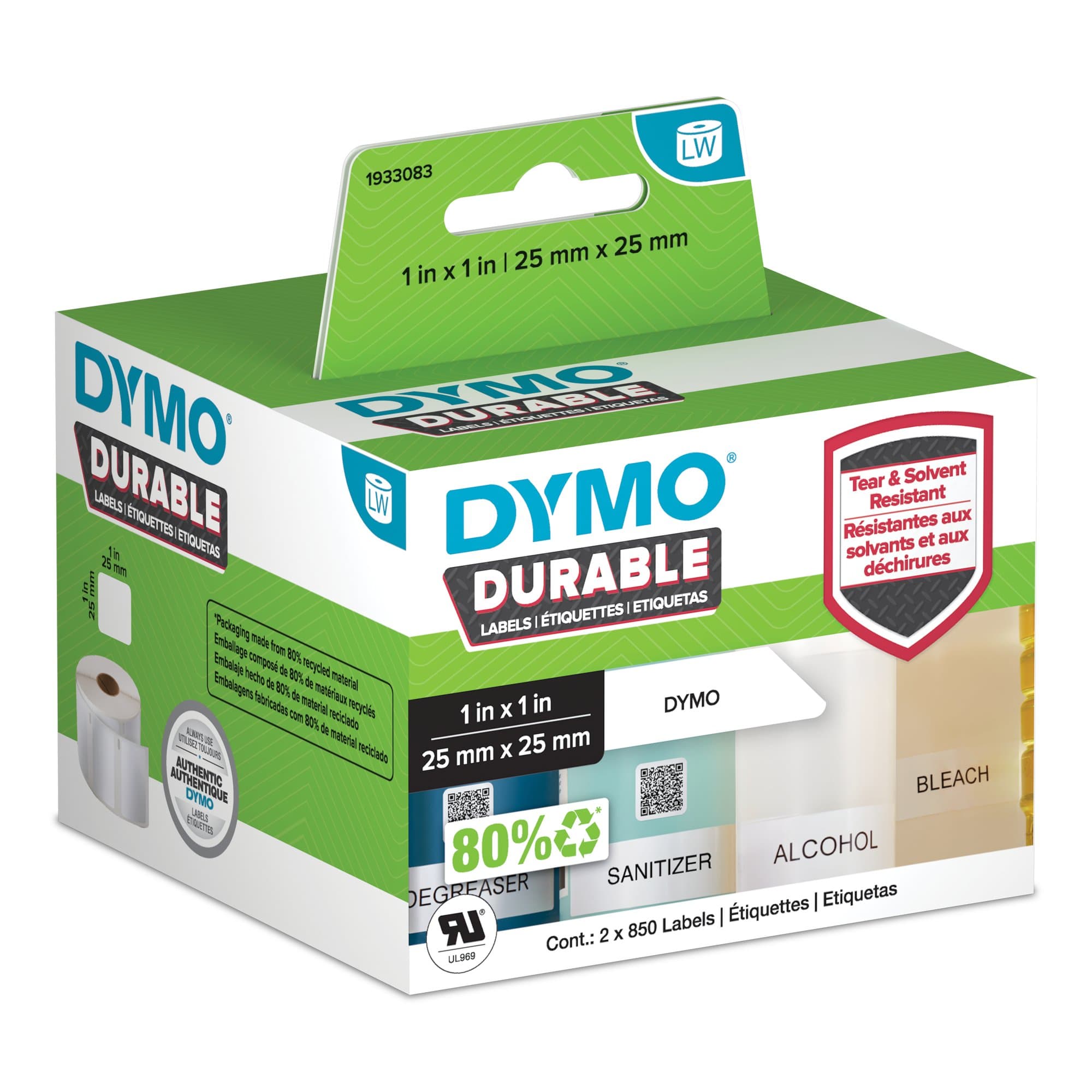 Dymo DY LW Dur MP Label 25x25mm DY1933083