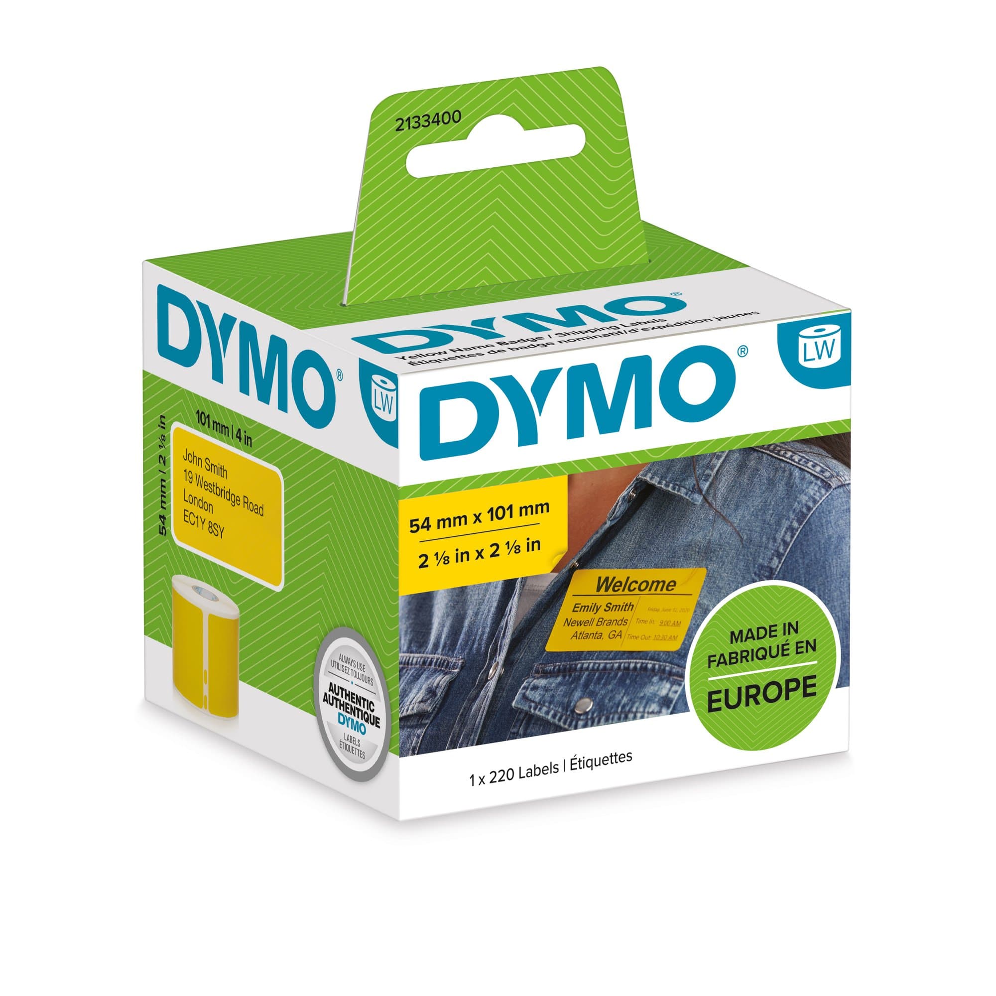 Dymo Dymo LW Ship Lbl 54x101mm Ylw DY2133400