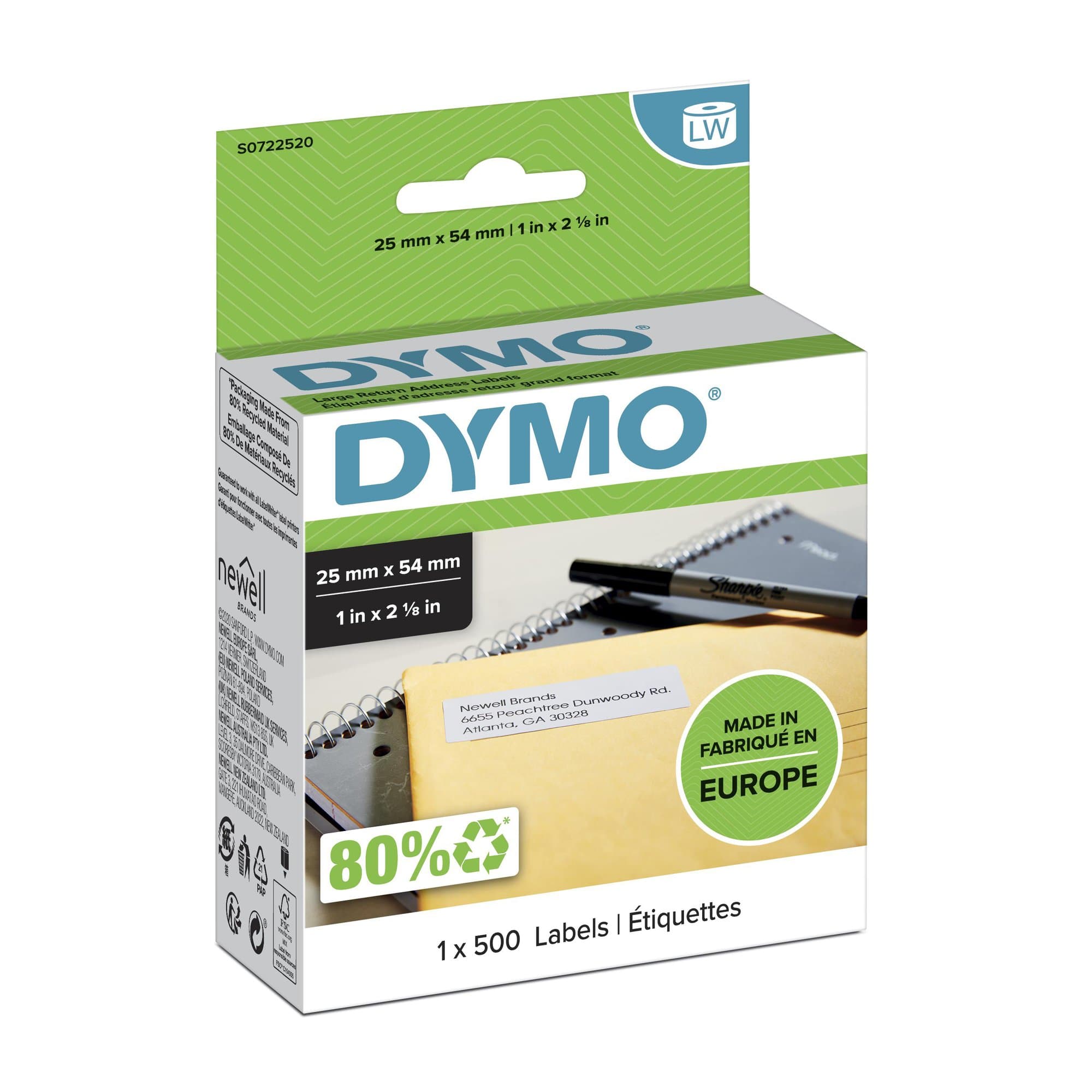 Dymo Dymo Address Label 25mm x 54mm DYS0722520