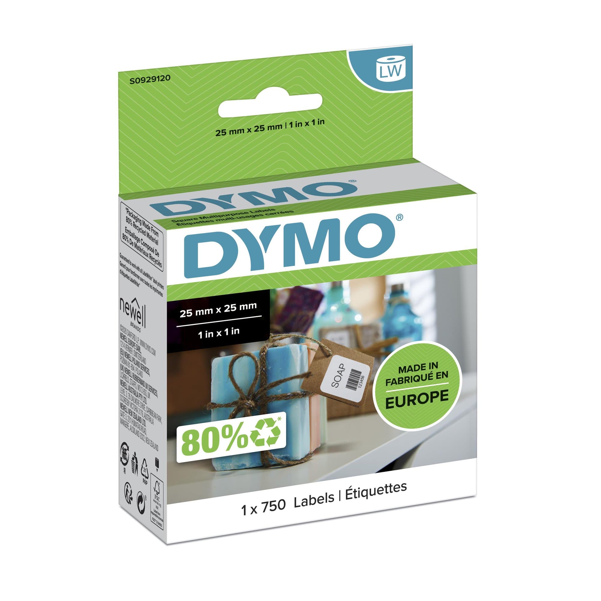 Dymo Dymo LW 25mm x 25mm White DYS0929120