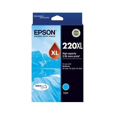 Epson Epson 220 HY Cyan Ink Cart E220CXL