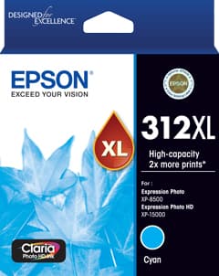 Epson Epson 312 HY Cyan Ink Cart E312CXL