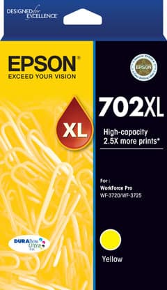 Epson Epson 702 Yellow XL Ink Cart E702YXL