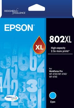 Epson Epson 802 Cyan XL Ink Cart E802CXL
