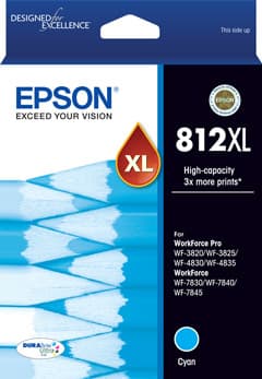 Epson Epson 812XL Cyan Ink Cart E812CXL