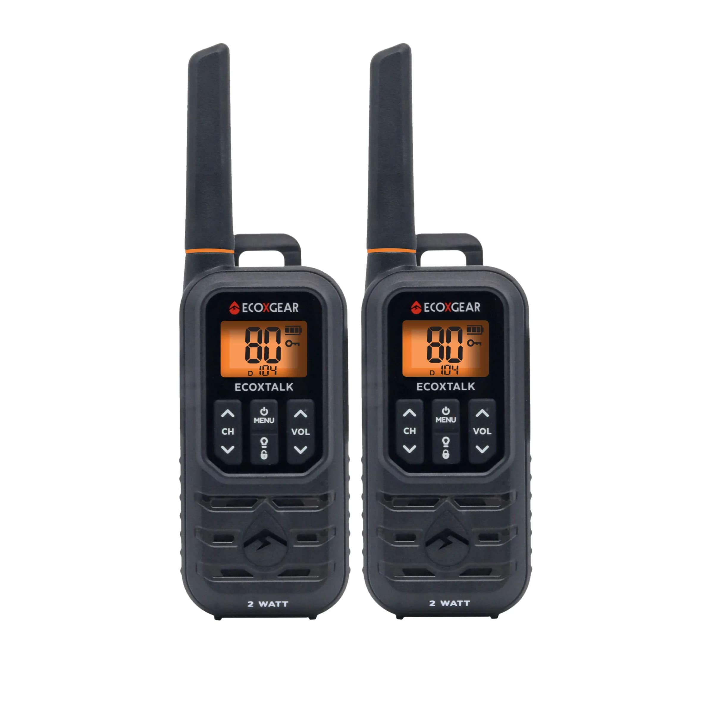 Ecoxgear EcoX UHF 2W 2 Pk Black ECXG2102
