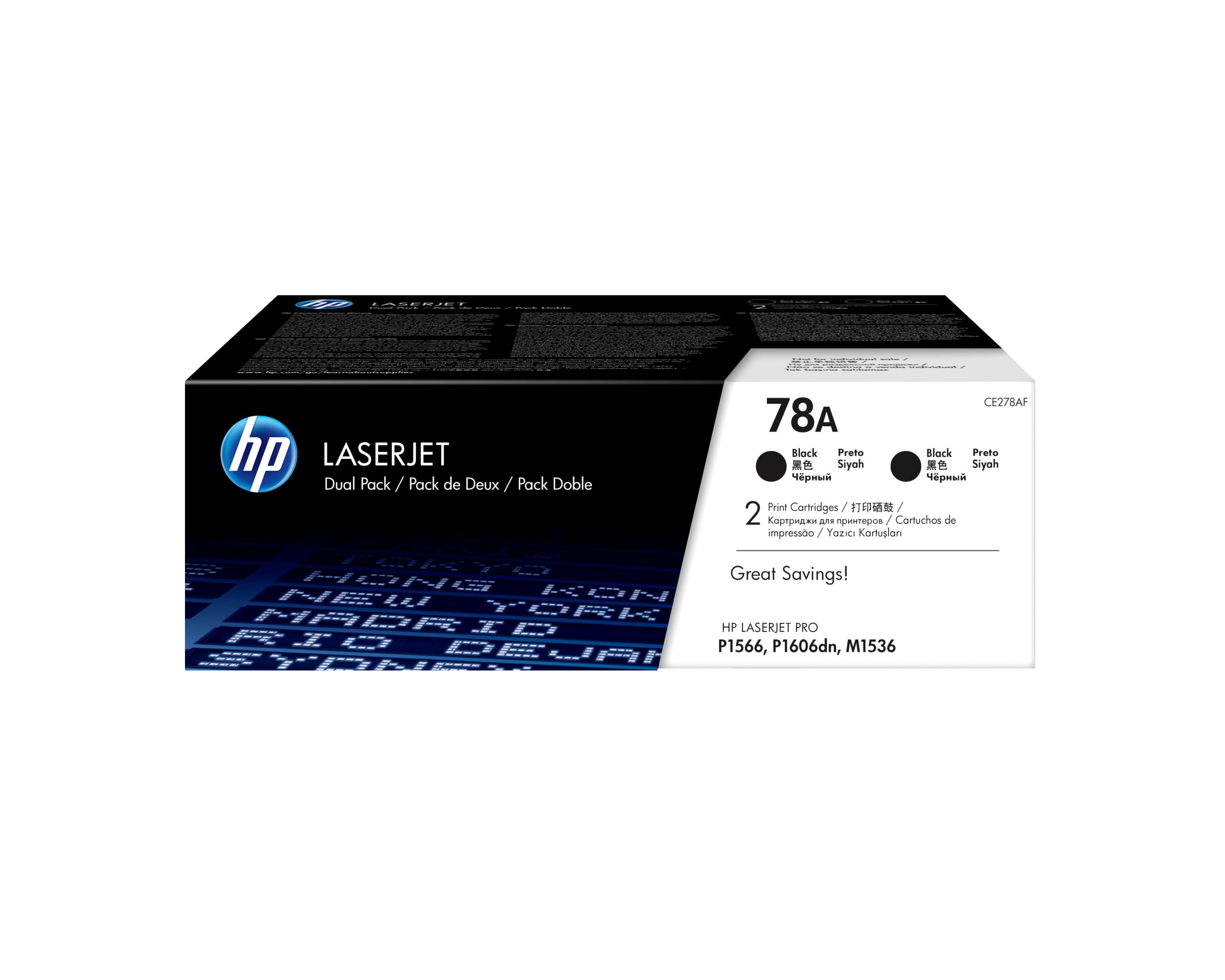 HP HP 78A Blk Ton Dual Pk CE278AD HT78T