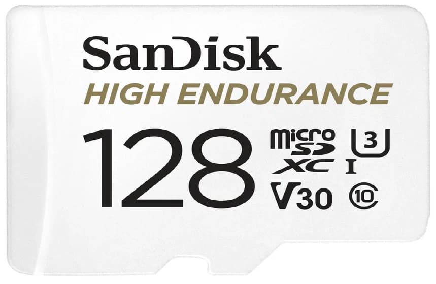 SanDisk Sandisk High Endurance Microsdxc Card Sqqnr 128G (10000 Hrs) Uhs-I C10 U3 V30 100MB/S R 40MB/S W Sd Adaptor 2Y SDSQQNR-128G-GN6IA