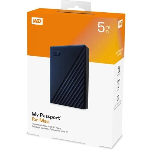 WD WD My Passport for Mac 5TB USB 3.0 External HDD WDBA2F0050BBL-WESN