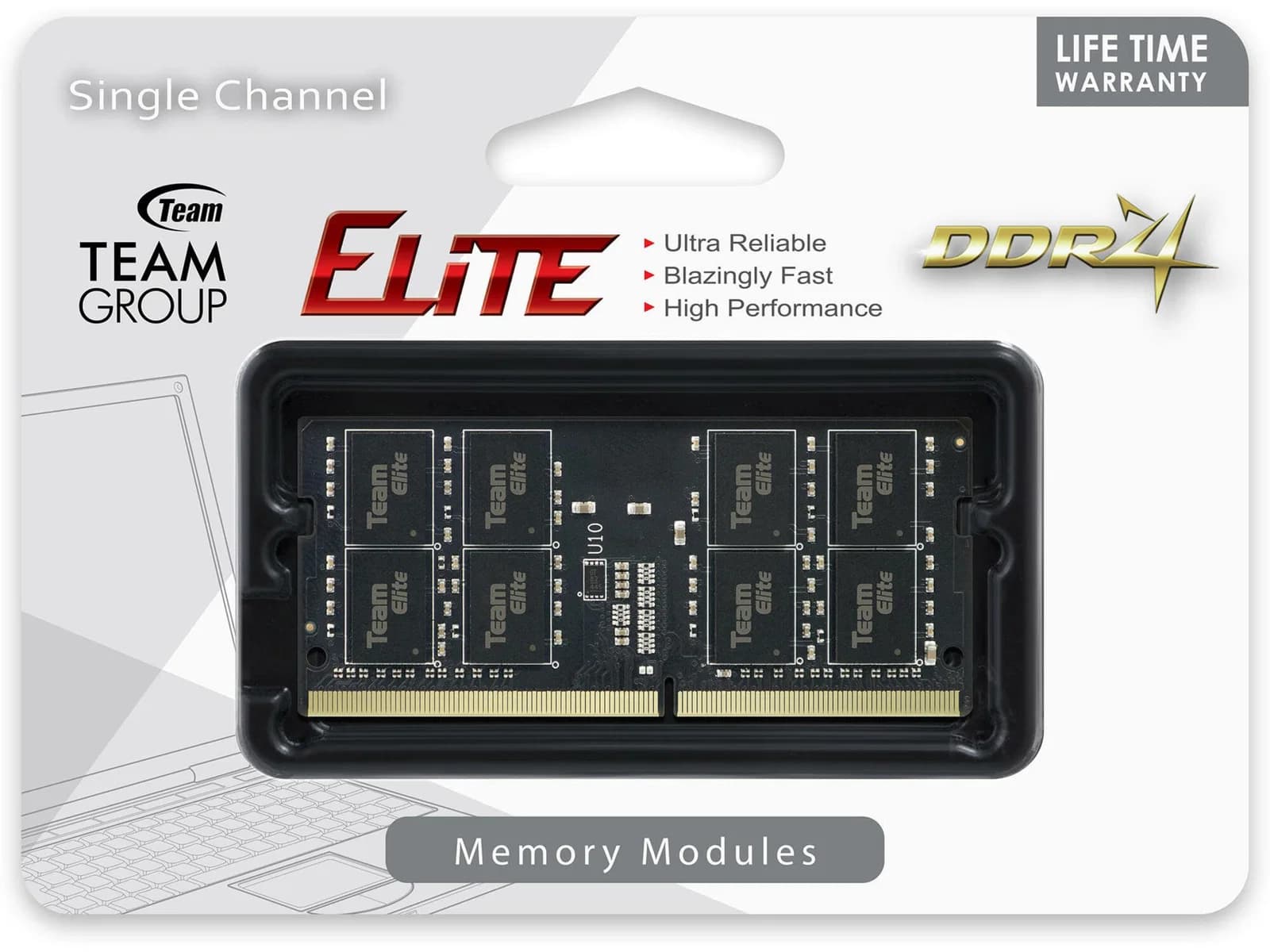 Team Team Elite 16GB 3200 DDR4 CL22-22-22-52 1.2V SODIMM TED416G3200C22-S01
