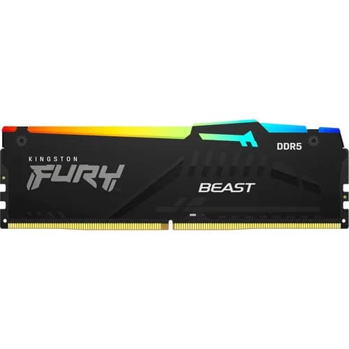 Kingston Kingston 64GB 5600MT/S DDR5 CL40 Dimm (Kit of 2) Fury Beast RGB Xmp KF556C40BBAK2-64