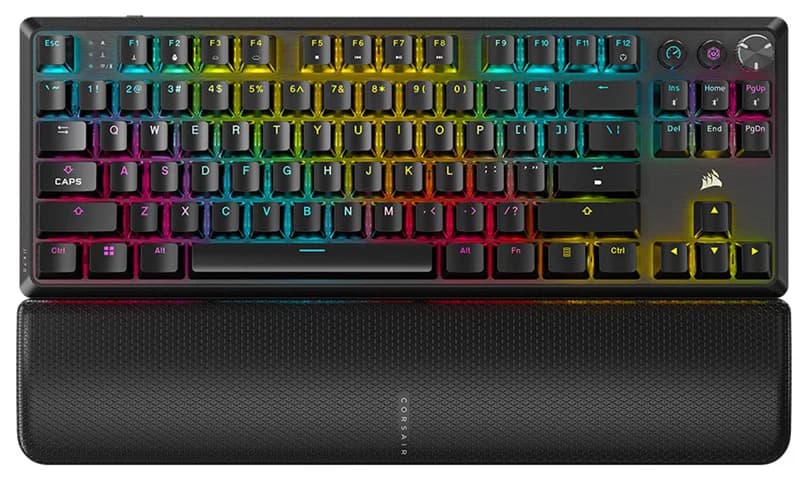 Corsair Corsair K70 Core Tkl Wireless RGB Mlx Red V2 Sound Dampening Rotary Dail Gaming Keyboard CH-914901E-NA