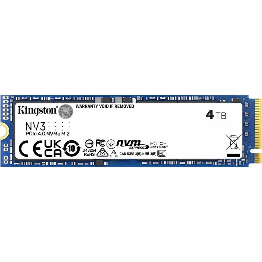 Kingston Kingston 4TB NV3 M.2 Pcie 4.0 NVME SSD R/W 6000/5000 MB/S SNV3S/4000G