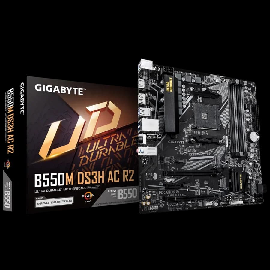 Gigabyte Gigaybte B550M DS3H Ac ARGB Front USB-C R2 Motherboard B550M DS3H AC R2