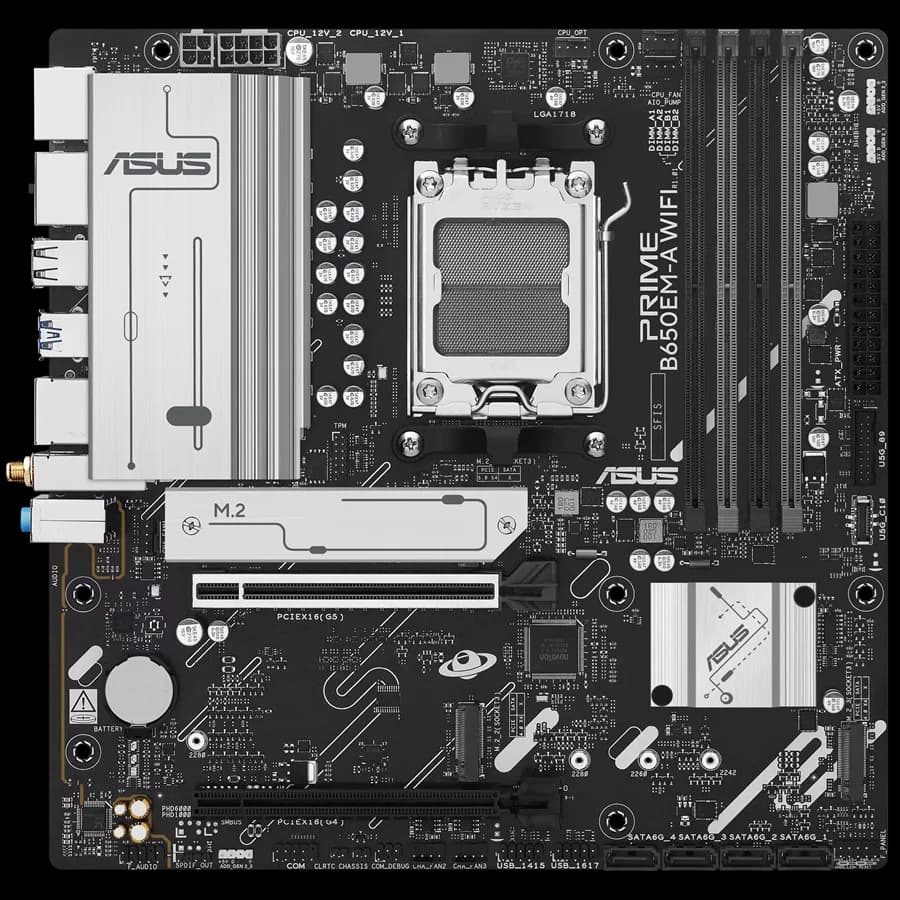 Asus Prime B650EM-a WIFI//Socket AM5,B650,USB10G,WIFI6,Aura,Motherboard 90MB1LM0-M0UAY0
