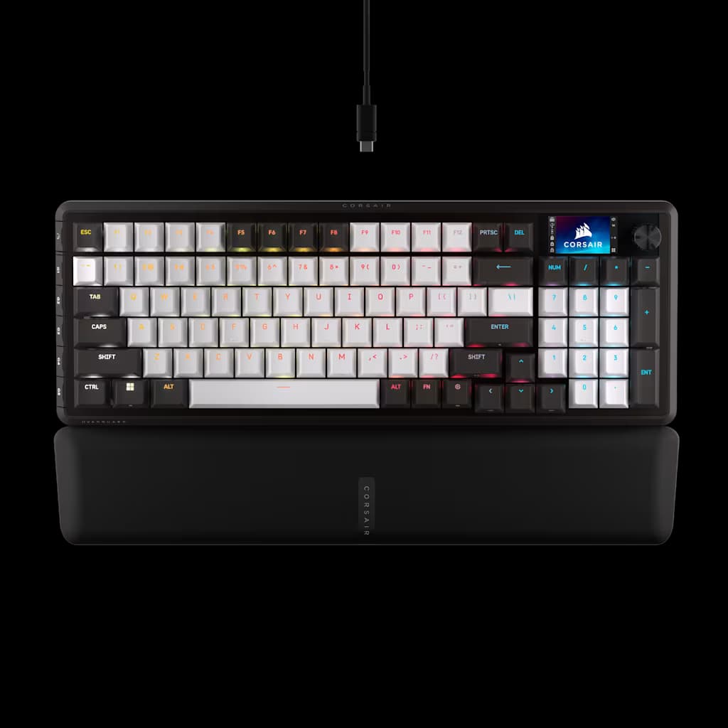 Corsair Corsair Vanguard 96-Pulse Dual Tone Pbt Black & White Keyboard CH-91E921I-NA