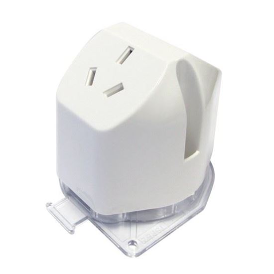 TRADESAVE Double Plug Base Socket. (4 TERMINALS). Bright white. Heat Tradesave — view 2