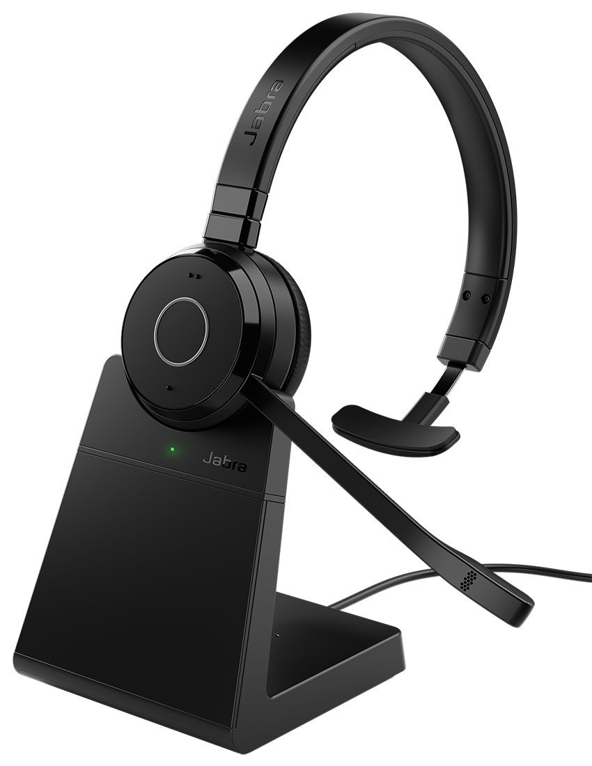 Evolve 65 TE Wireless (Bluetooth) Mono Headset UC USB-A with Stand Jabra — view 2