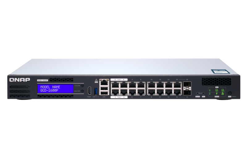QNAP QGD-1600P-4G Hybrid PoE switch/NAS that enables NVR router AP controller etc QNAP — view 2